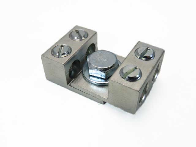 2S2, 2 AWG Double wire lug dual stacking, nesting, interlocking lugs four wire application 2-14 AWG